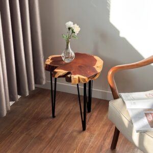 Citrovita Live Edge Red Cedar Slab Table – Natural Rustic Wood