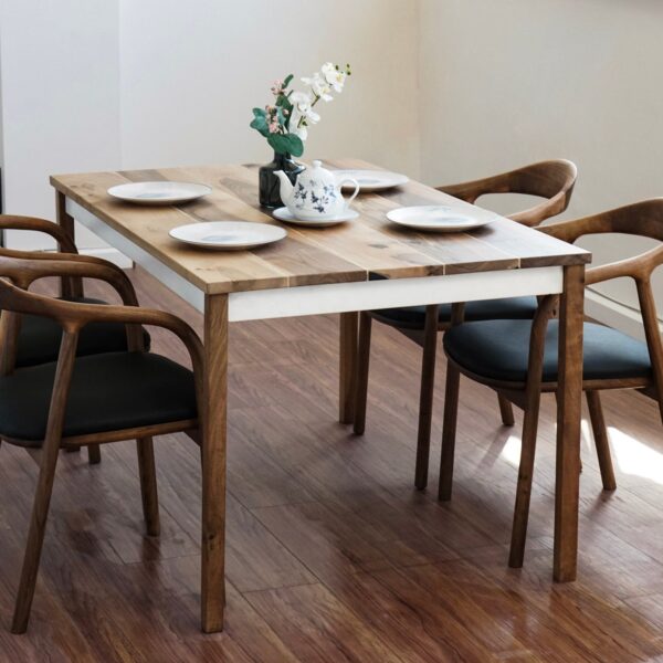 Citrovita Rustic Farmhouse Dining Table – Solid Wood Rectangular Kitchen Table - Image 6