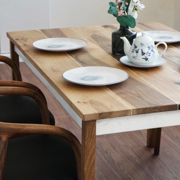 Citrovita Rustic Farmhouse Dining Table – Solid Wood Rectangular Kitchen Table - Image 9