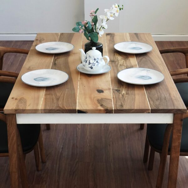 Citrovita Rustic Farmhouse Dining Table – Solid Wood Rectangular Kitchen Table - Image 10