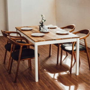 Citrovita Rustic Farmhouse Dining Table – Solid Wood Rectangular Kitchen Table