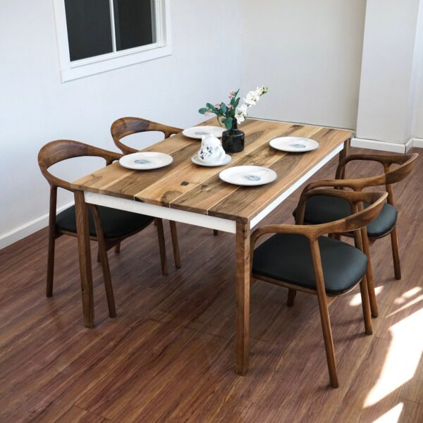 Citrovita Rustic Farmhouse Dining Table – Solid Wood Rectangular Kitchen Table - Image 3